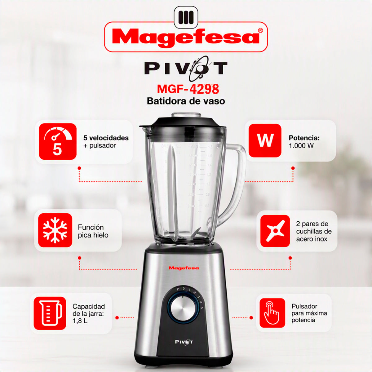 Licuadora Magefesa Pivot MGF4298