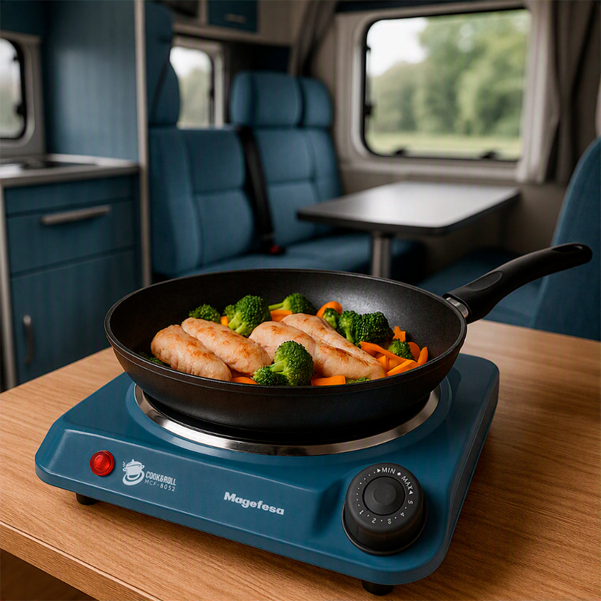 Cocina Electrica Encimera Magefesa 1 Plato 1400W Azul