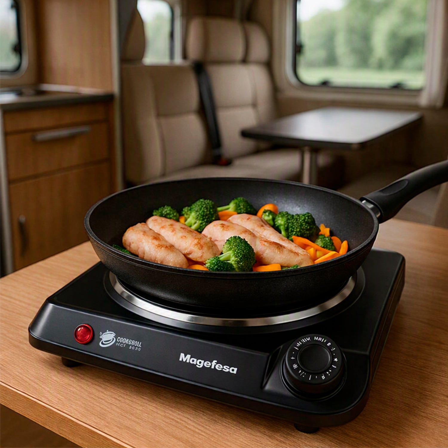 Cocina Electrica Encimera Magefesa 1 Plato 1400W Negra