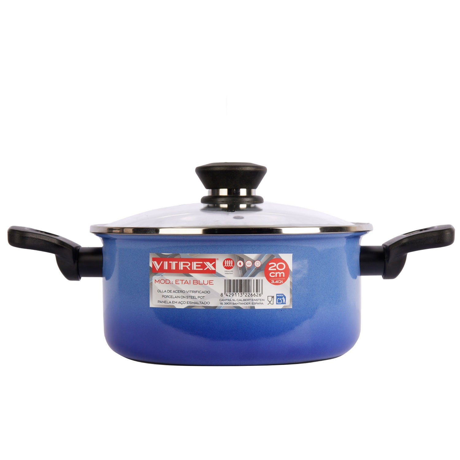 Olla De Acero Vitrex Etai Blue 20CM