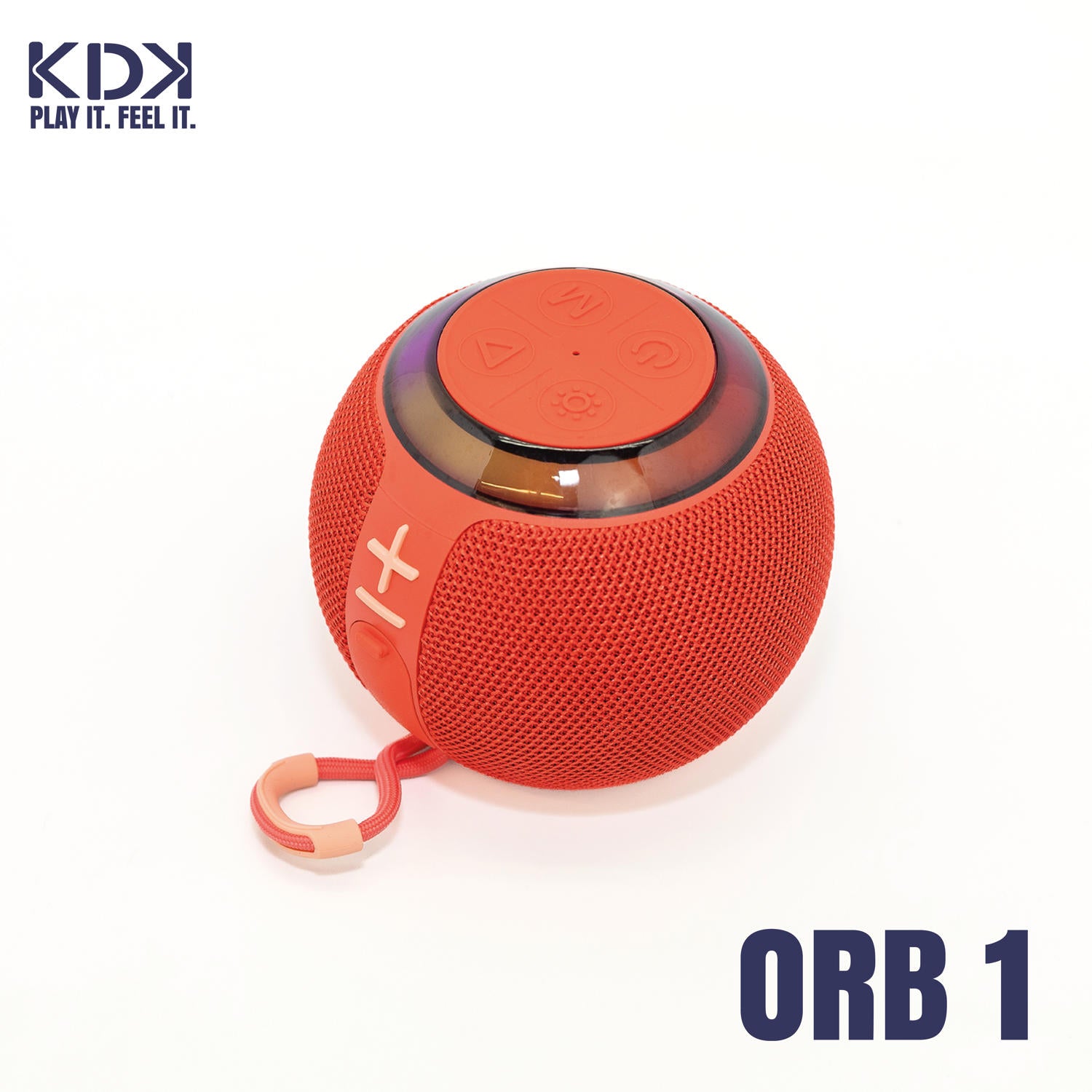 Parlante Mini Bluetooth KDK Orb Bola 8W Naranjo