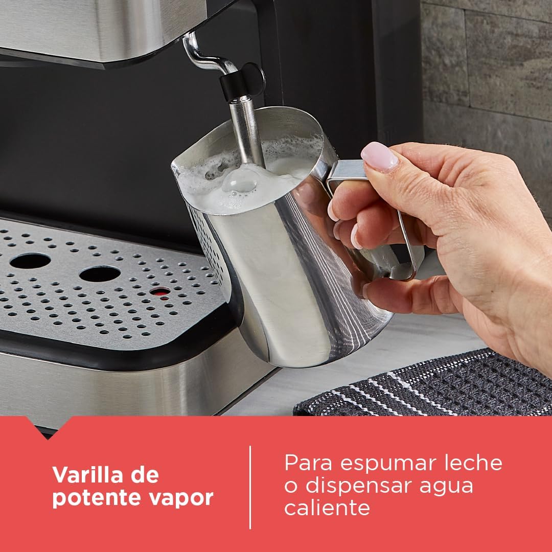 Cafetera Espresso 20 Bares capsulas-café molido Black+Decker