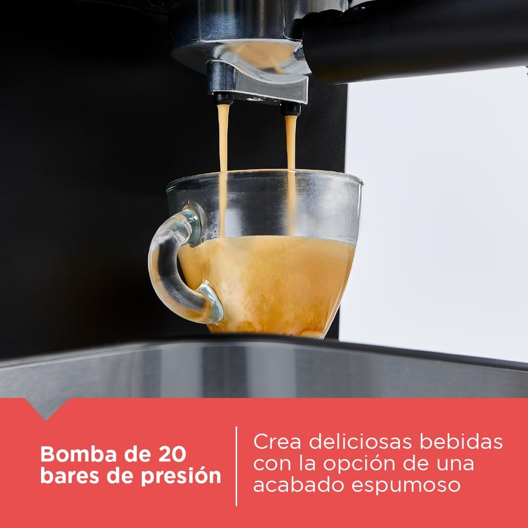 Cafetera Espresso 20 Bares capsulas-café molido Black+Decker