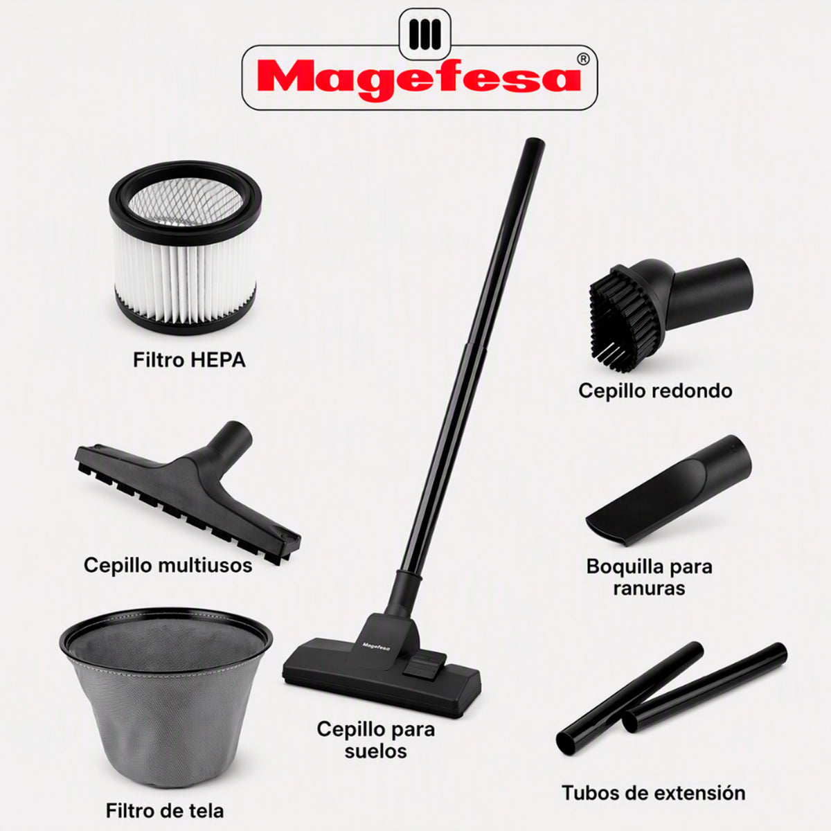 Aspiradora y Sopladora polvo/agua 10L Magefesa 800W
