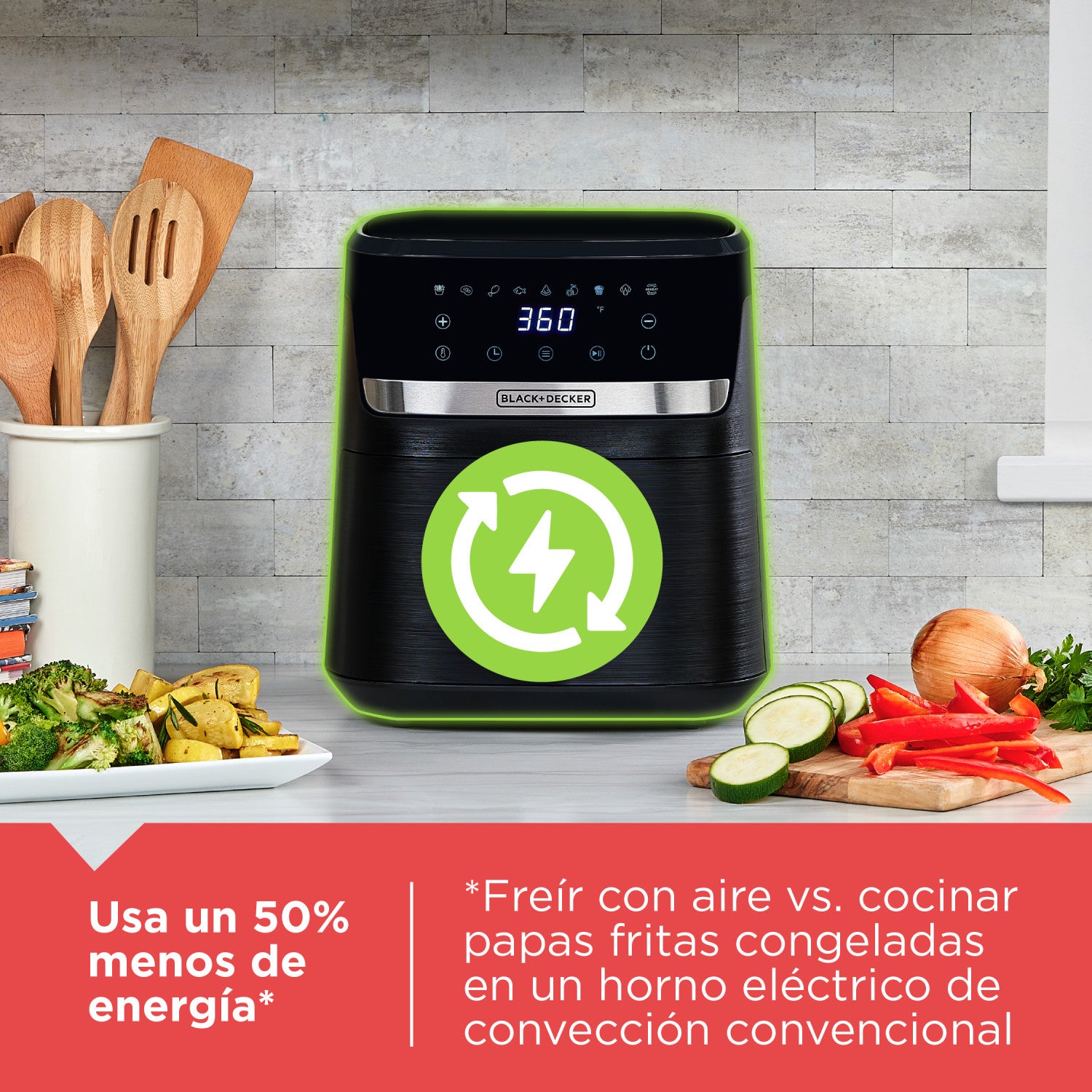 Freidora de Aire Black+Decker Purifry 5.5 Litros