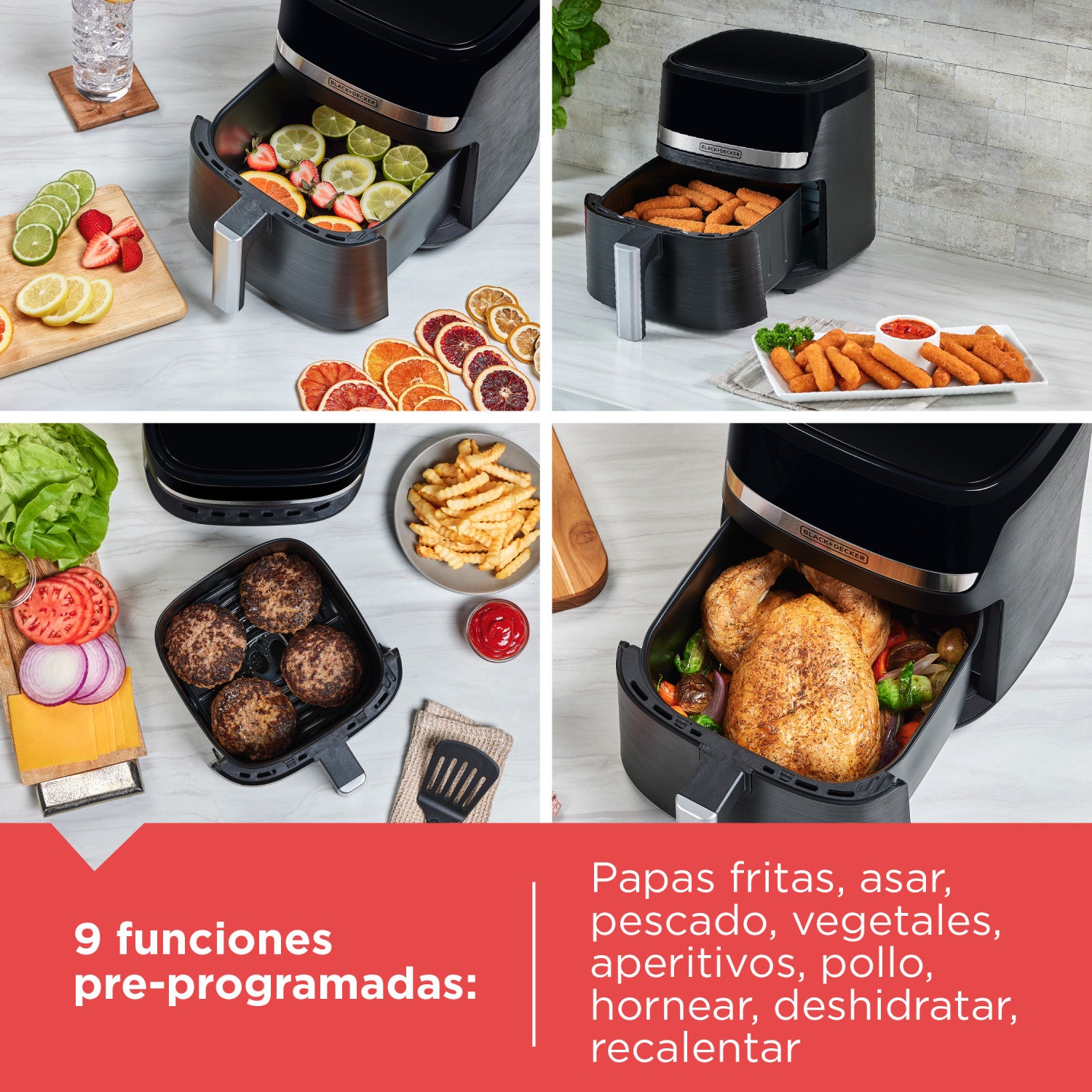 Freidora de Aire Black+Decker Purifry 5.5 Litros