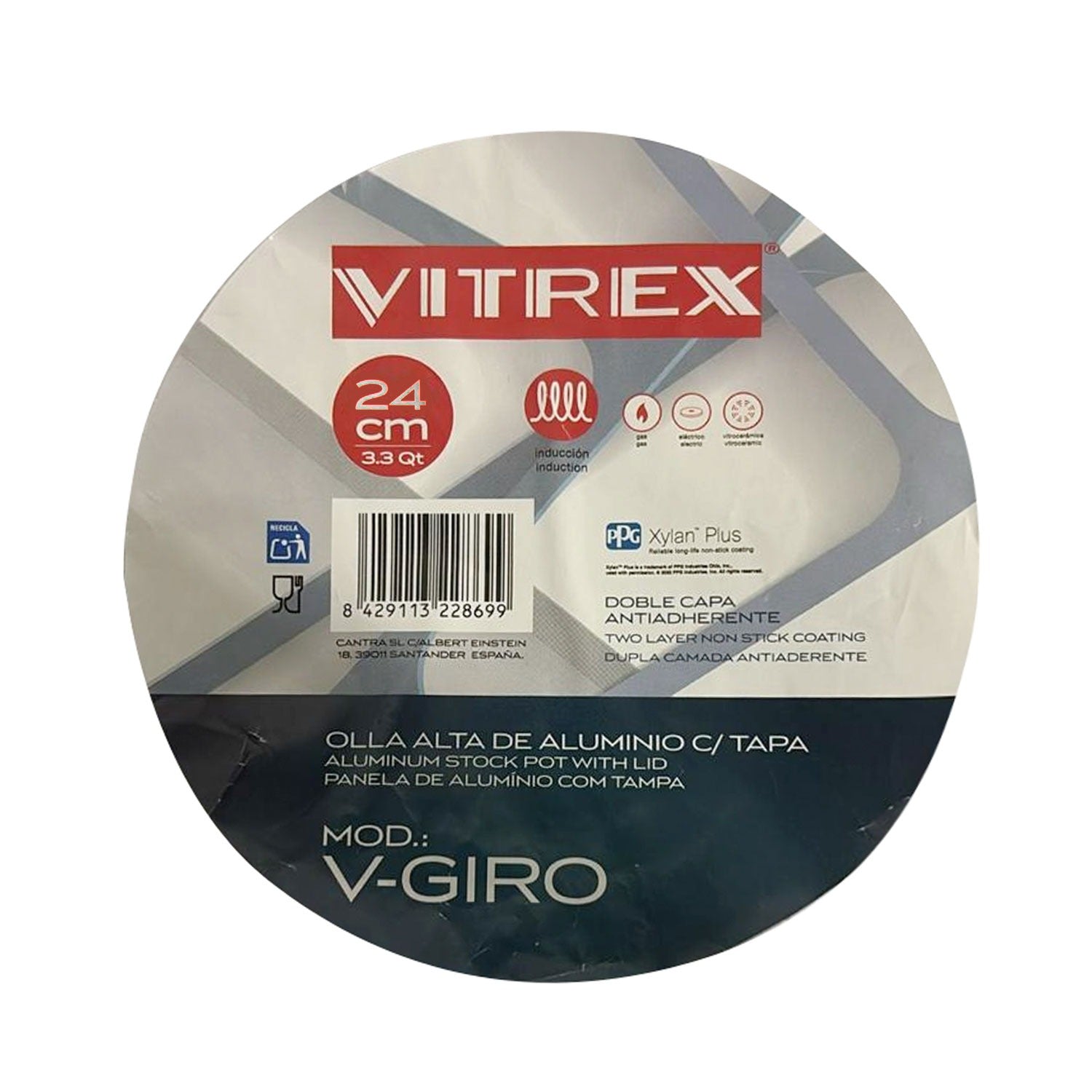 Olla De Aluminio Vitrex Giro 24CM