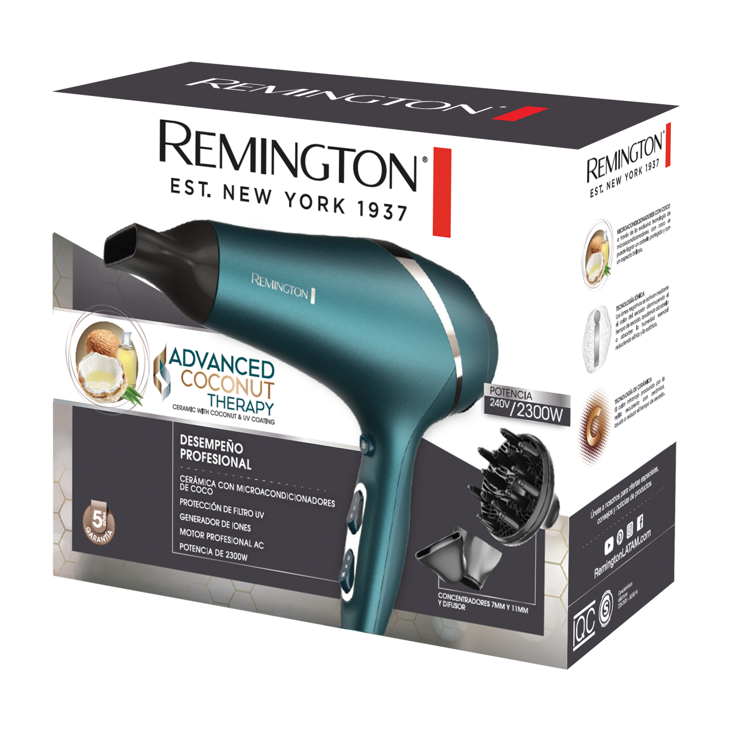 Pack Remington Secador De Pelo AC8607 Y Plancha S8607