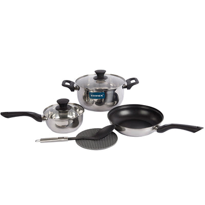 Bateria De Cocina Acero Inoxidable 7 piezas Vitrex - 0