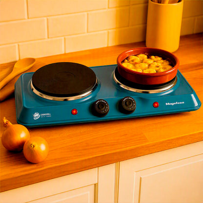 Cocina Electrica Encimera Magefesa 2 Platos 2000W Azul