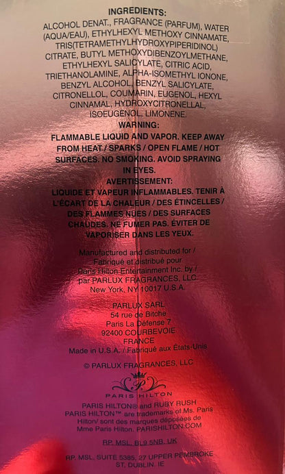 Paris Hilton Ruby Rush Woman 100ML EDP