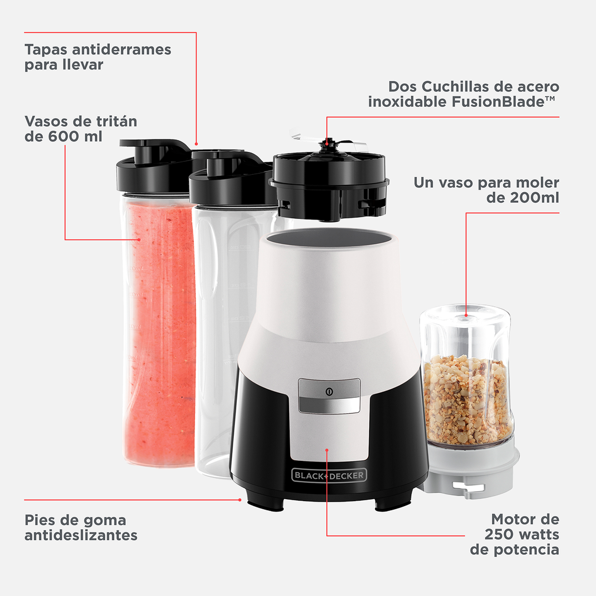 Licuadora Personal Black+Decker Fusionblade Pb22340