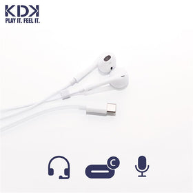 Audifonos Con Cable KDK Line Tipo C - 0