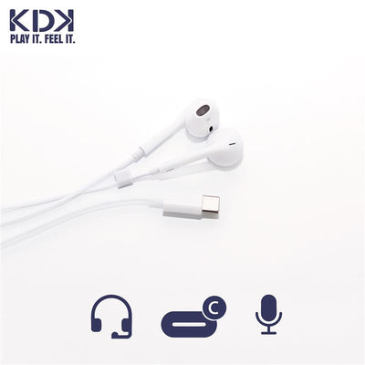 Audifonos Con Cable KDK Line Tipo C - 0