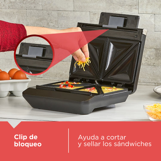 Sandwichera Black+Decker Easy Clean