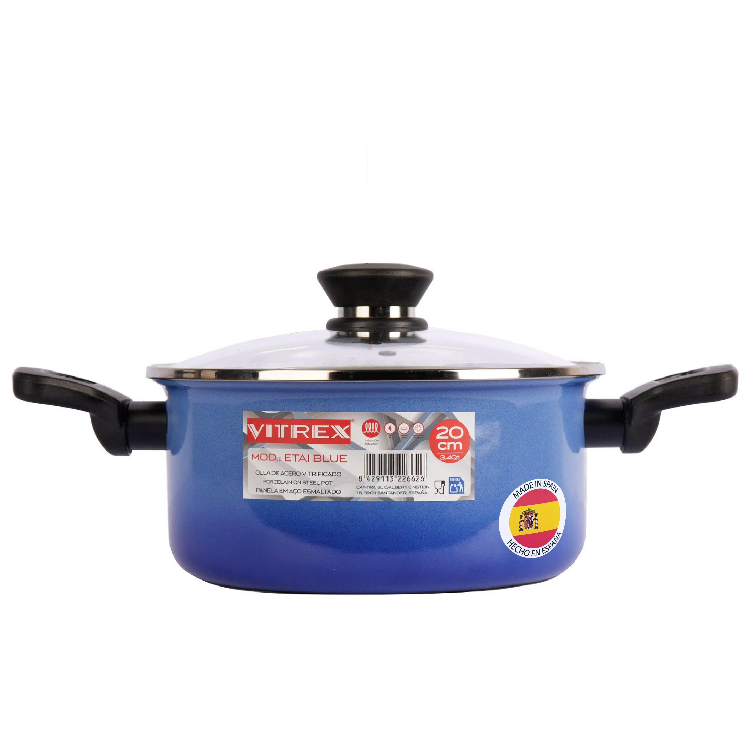 Olla De Acero Vitrex Etai Blue 20CM