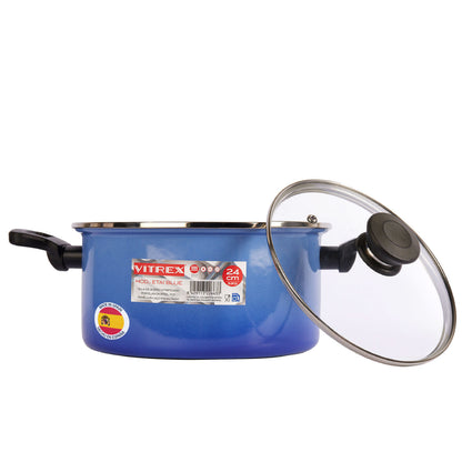 Olla De Acero Vitrex Etai Blue 24CM