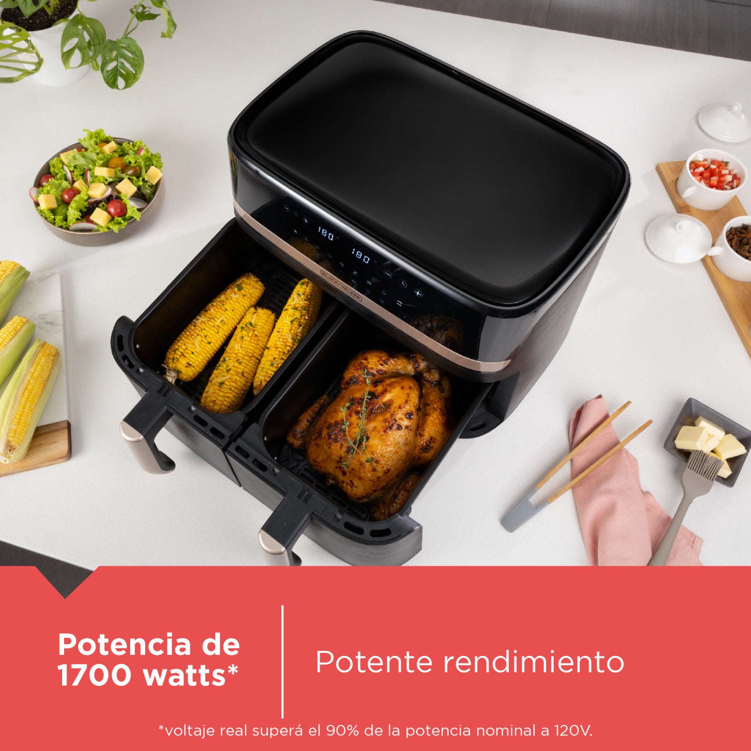 Freidora de Aire Dual Black+Decker Purifry 9 Litros - 0