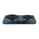 Cocina Electrica Encimera 2 Plato 2000W Azul-3