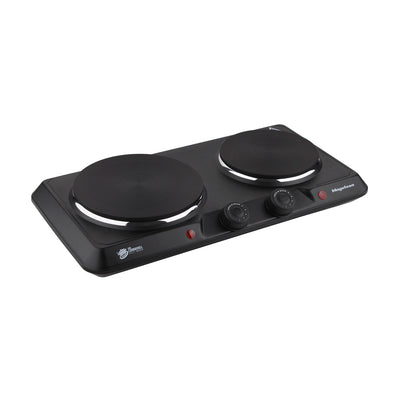 Cocina Electrica Encimera 2 Plato 2000W Negra - 0
