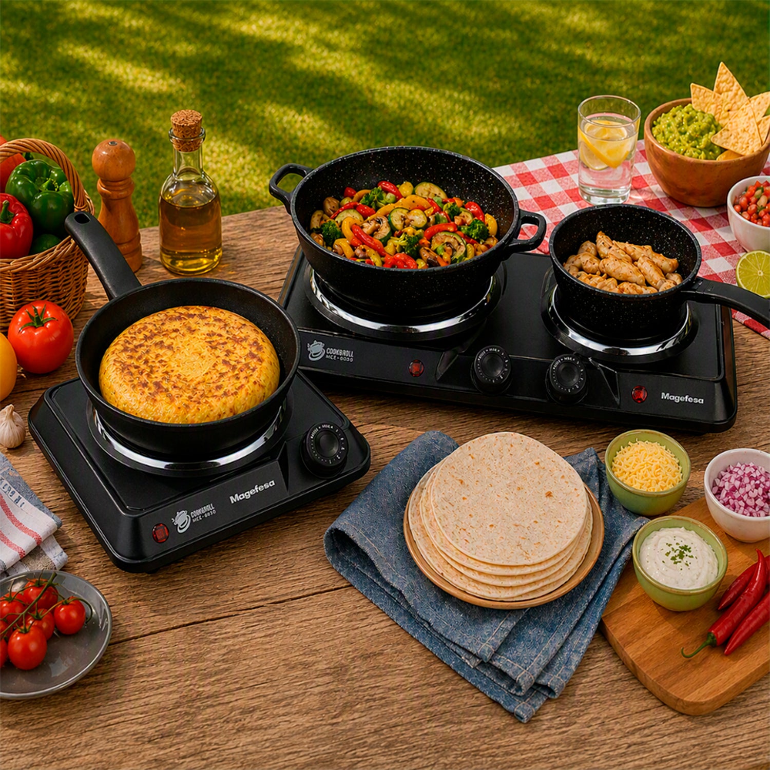 Cocina Electrica Encimera Magefesa 1 Plato 1400W Negra