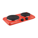 Cocina Electrica Encimera 2 Plato 2000W Roja-2