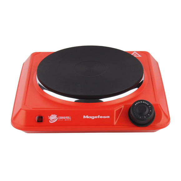 Cocina Electrica Encimera 1 Plato 1400W Roja