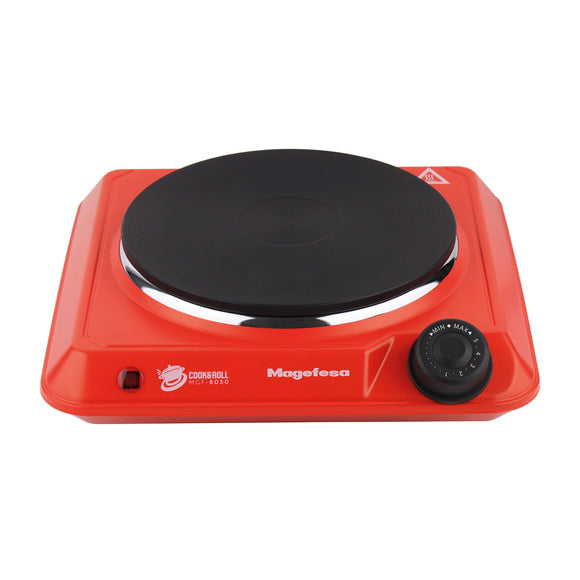Cocina Electrica Encimera 1 Plato 1400W Roja