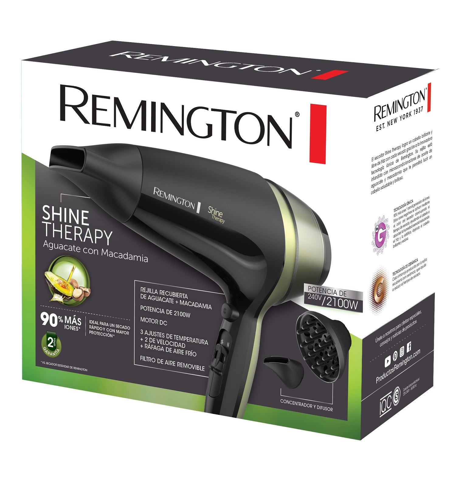 Secador De Pelo Remington Shine Therapy