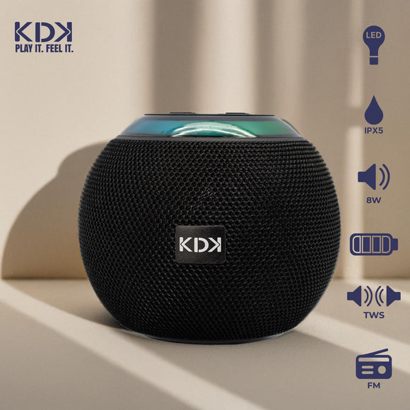 Parlante Mini Bluetooth KDK Orb Bola 8W Negro