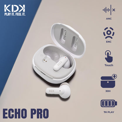 Audifonos Inalámbricos Bluetooth KDK Echo Pro Blanco