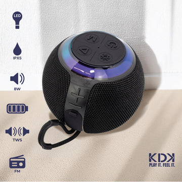 Parlante Mini Bluetooth KDK Orb Bola 8W Negro - 0