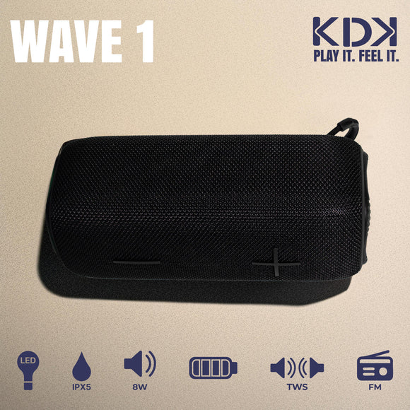 Parlante Mini Bluetooth KDK Wave 10W Negro