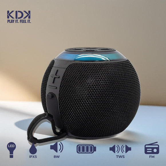 Parlante Mini Bluetooth KDK Orb Bola 8W Negro