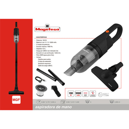 Aspiradora de mano inálambrica Magefesa 100W