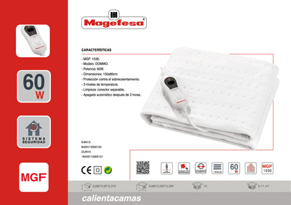 Calienta Camas Magefesa Dommo Mgf1530 1 Plaza