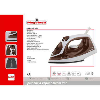 Plancha De Ropa A Vapor Magefesa Lisse MGF6247