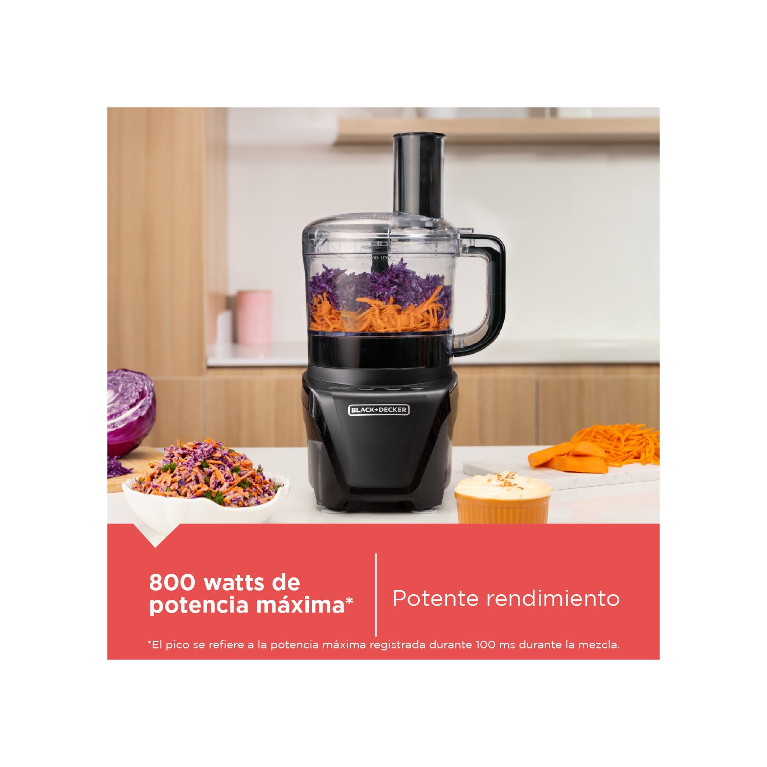 Procesador de Alimentos Black+Decker Silencioso FP4342
