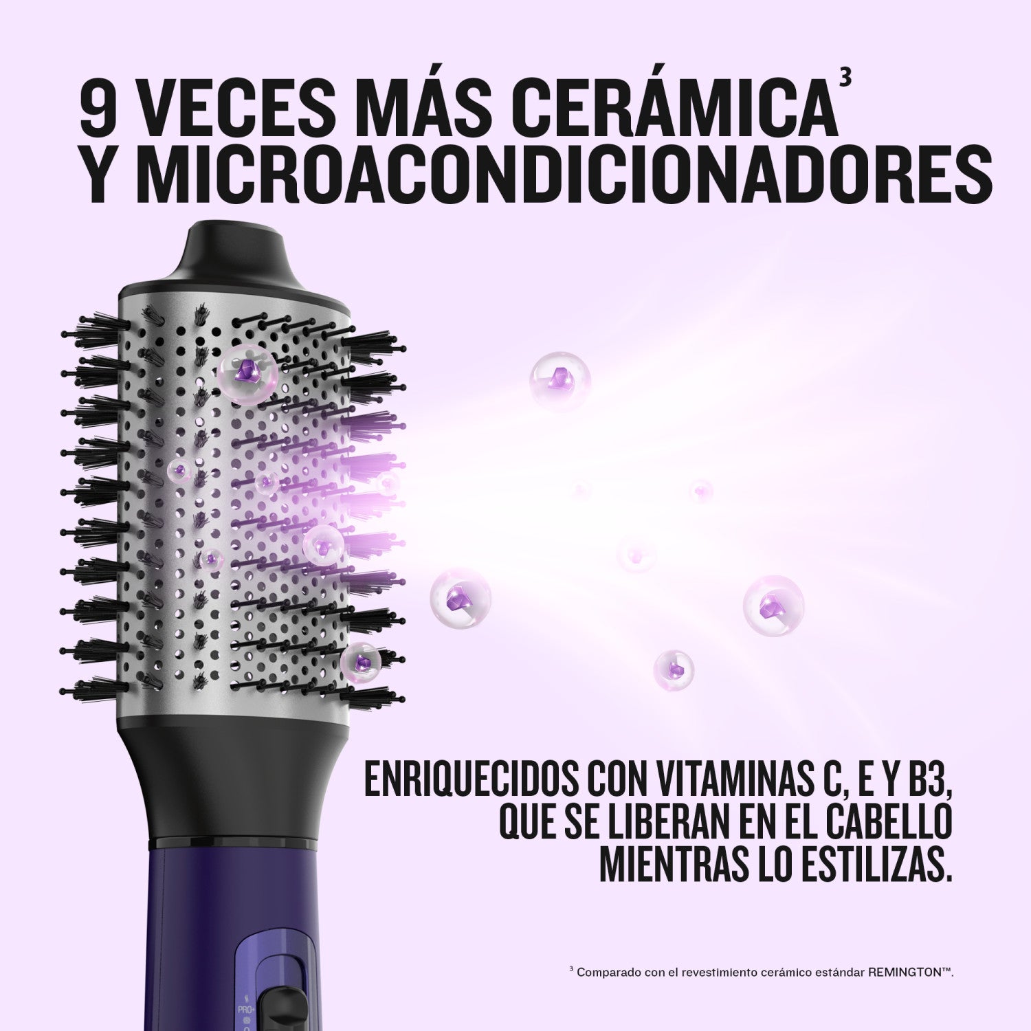 Cepillo Secador Multistyler 3 en 1 Remington Gloss 1.000W