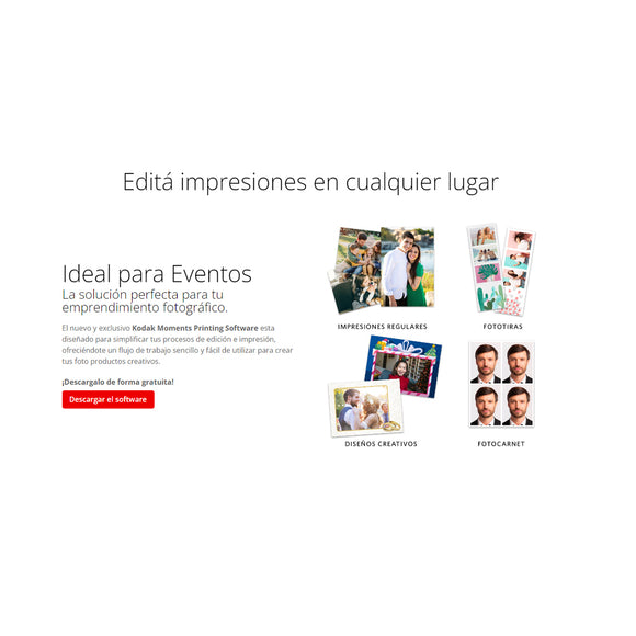 Impresora Kodak modelo 305 + 640 fotos 10x15