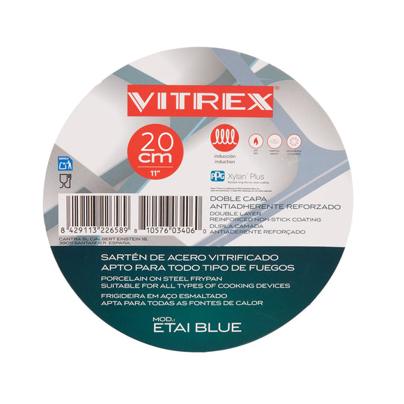 Sartén De Acero Antiadherente Vitrex Etai Blue 20CM