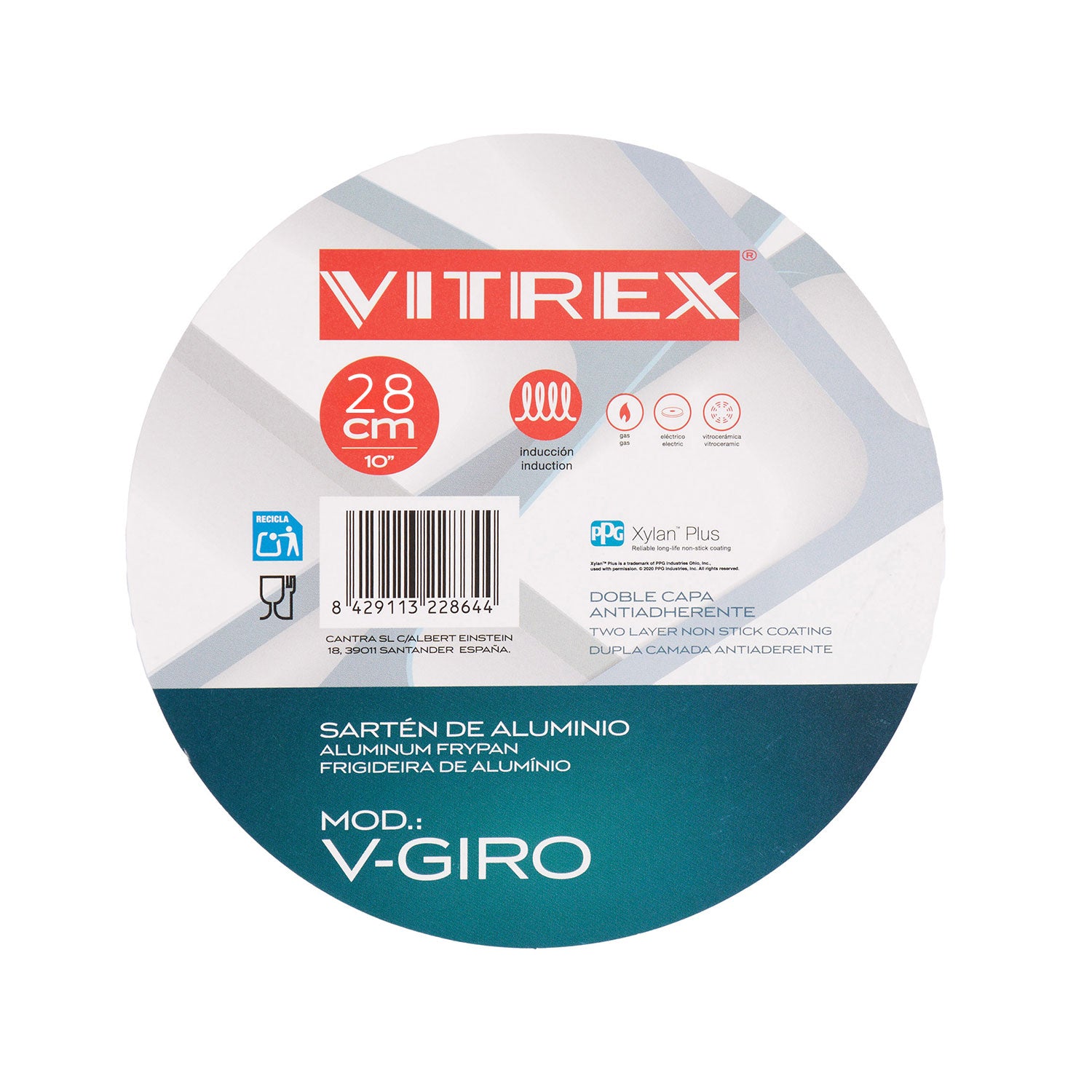 Sartén De Aluminio Vitrex Giro 28CM