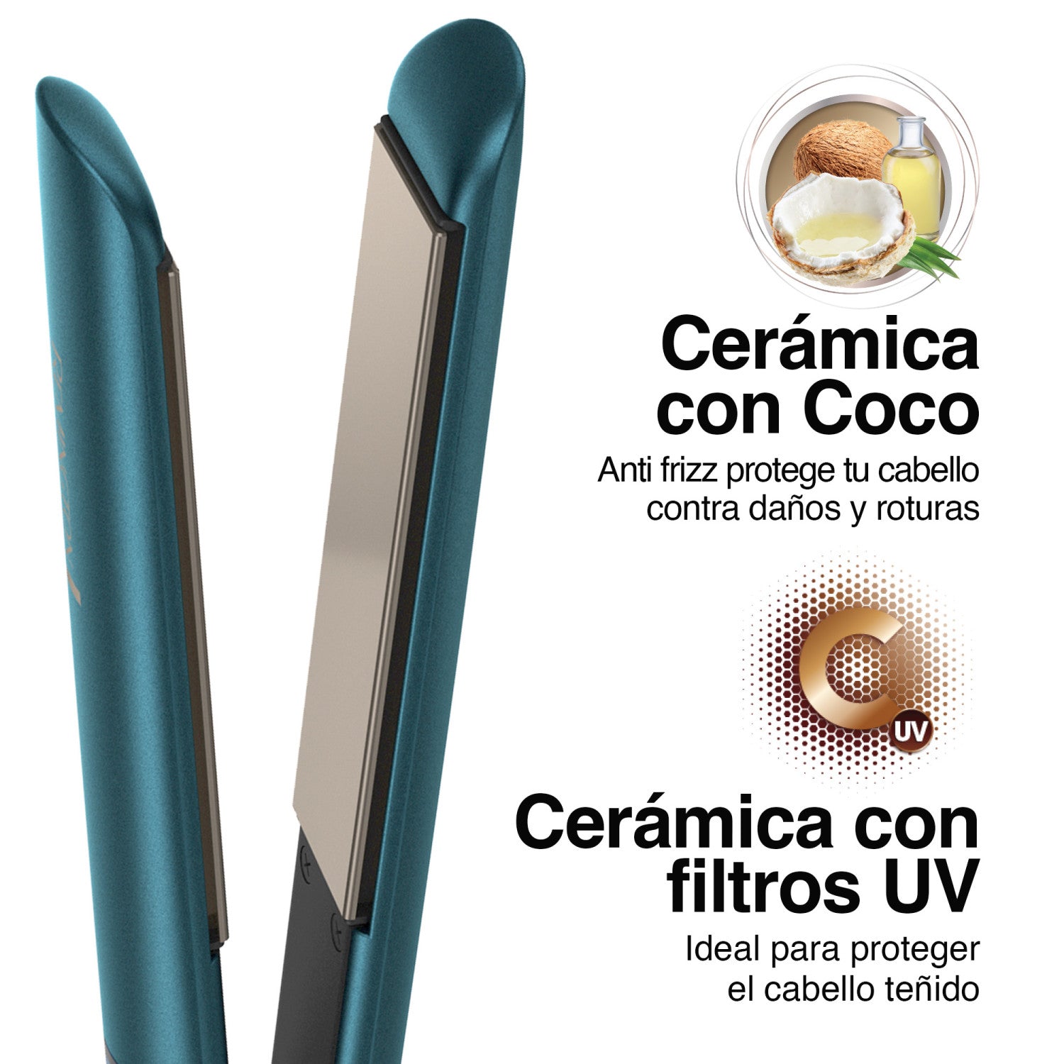 Plancha De Pelo Remington Coconut Theraphy S8607 S13A