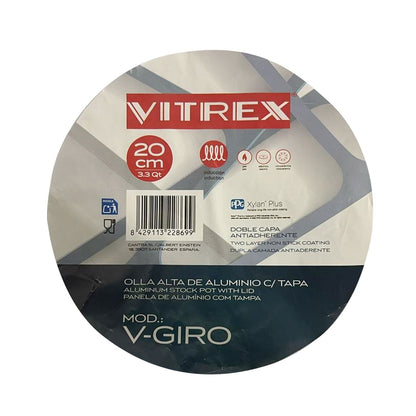 Olla De Aluminio Vitrex Giro 20CM
