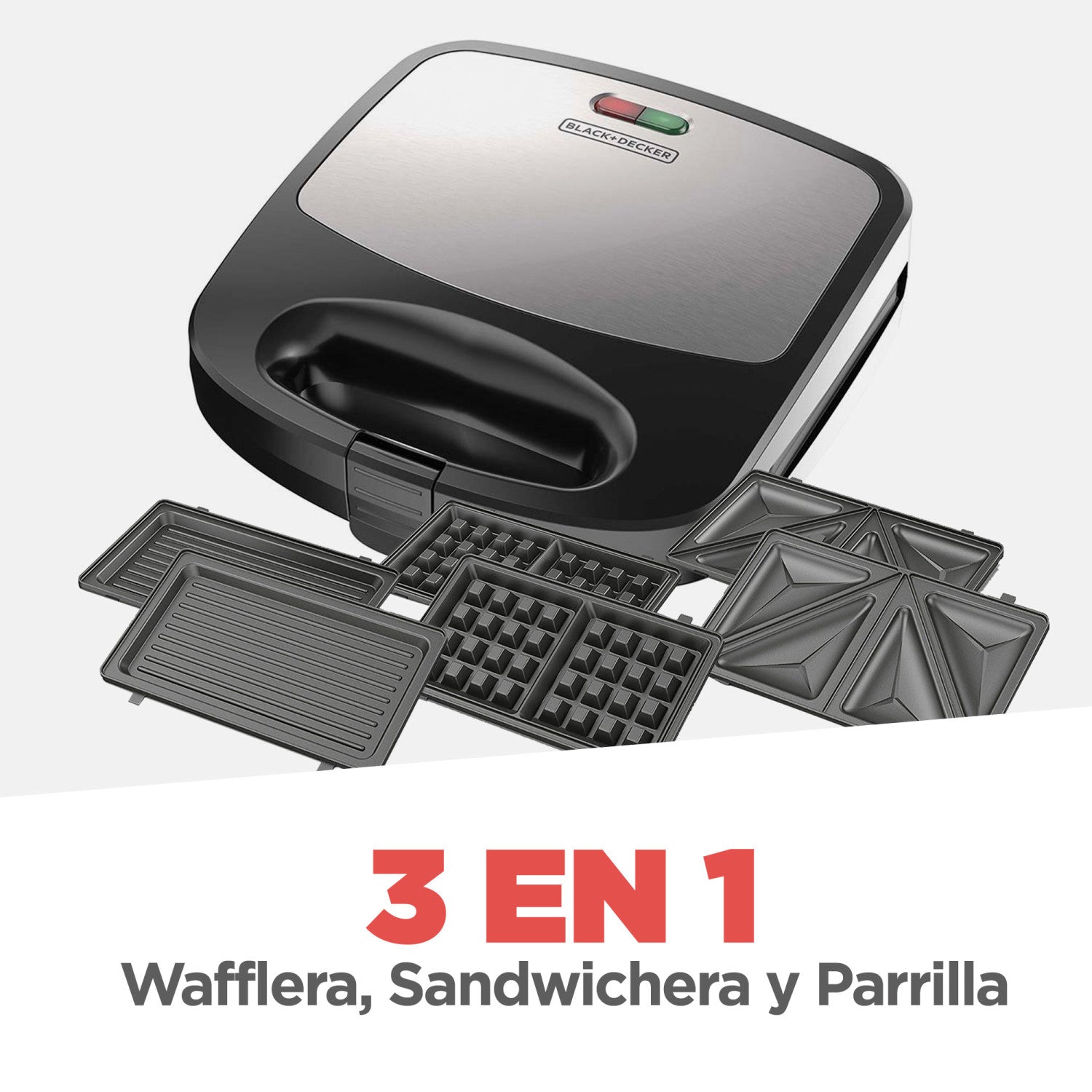 Sandwichera - Parrilla - Waflera Black+Decker 3 En 1